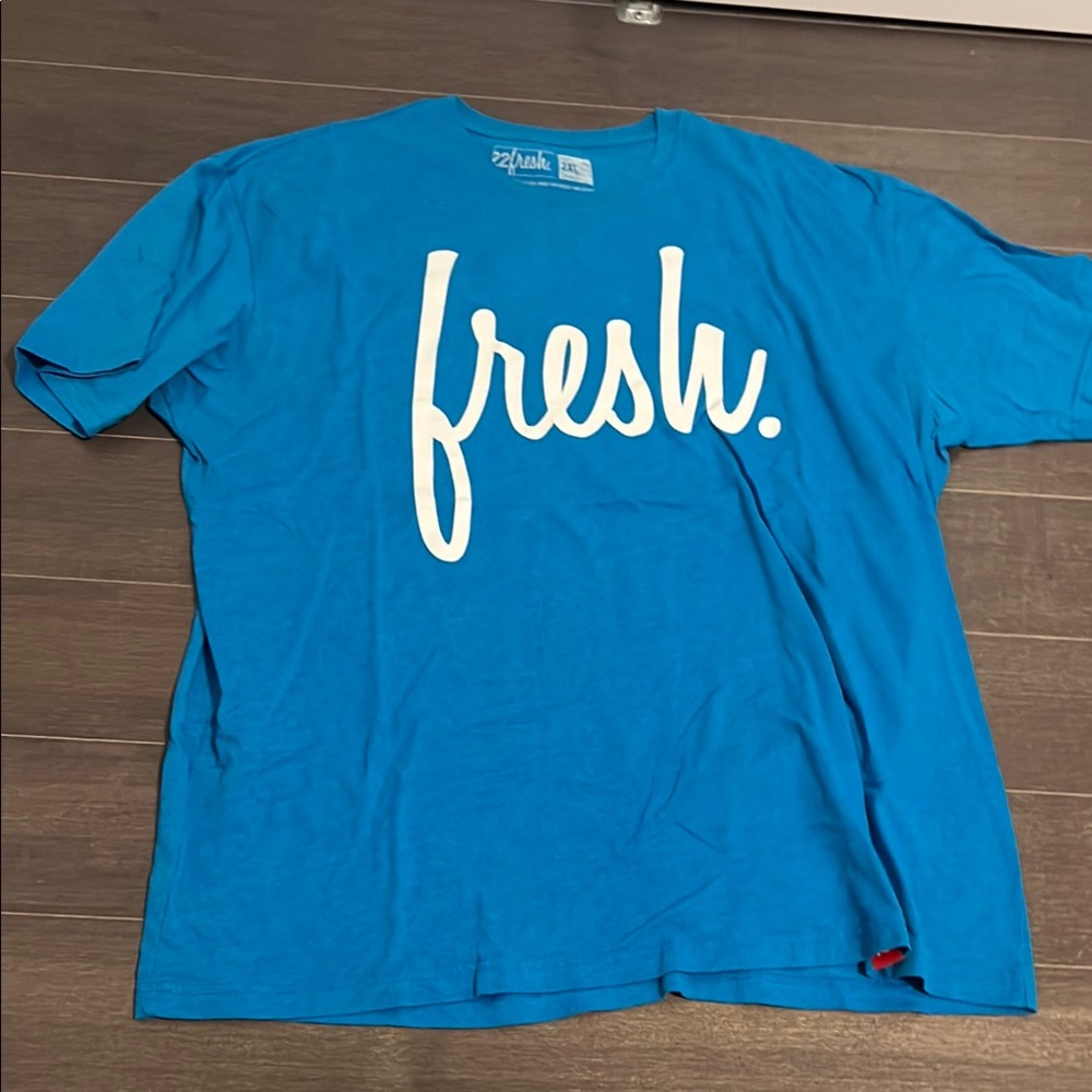 Vibrant Blue and White Short Sleeve Tees